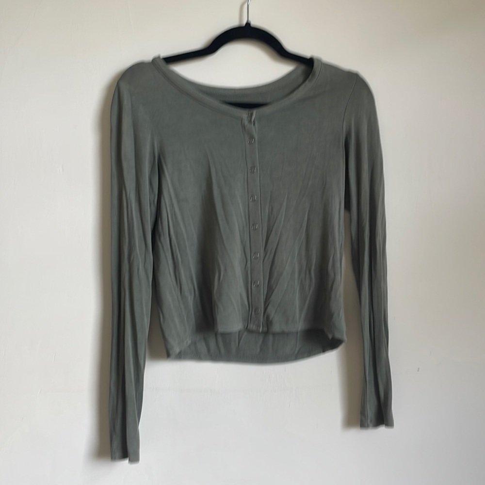 American Eagle Olive Green Soft and Sexy top